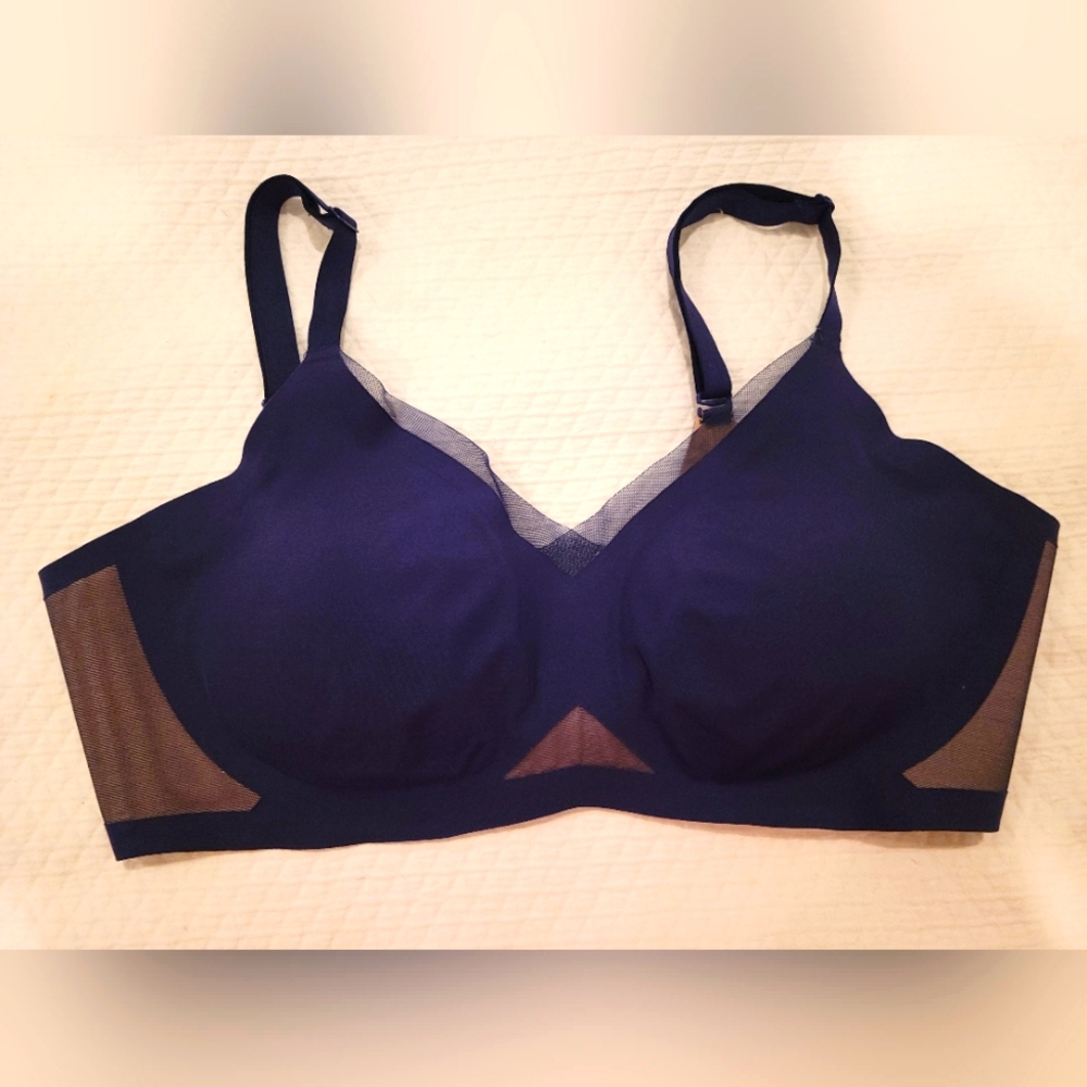 Honeylove Navy CrossOver Bra Large